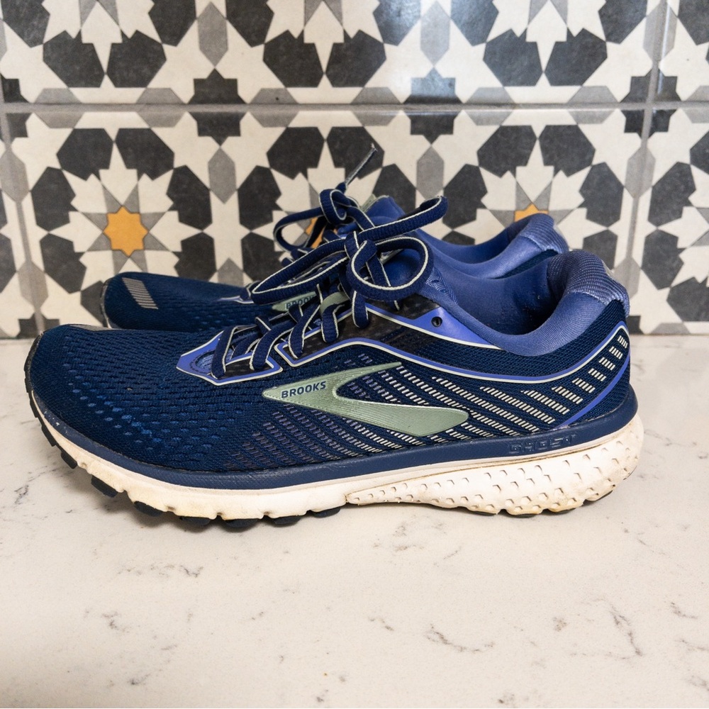 Brooks Ghost 12 Blue Sneakers Running Shoes DNA Loft Soles 8 Women's